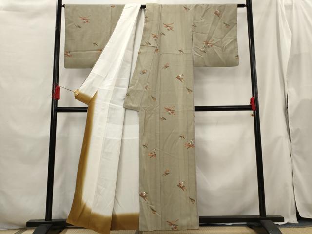 平和屋着物■上質な小紋 松竹梅 金彩 正絹 逸品 未使用 AABH3362st
