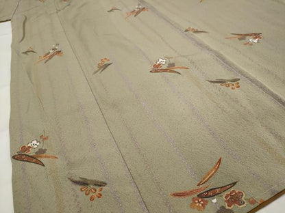 平和屋着物■上質な小紋 松竹梅 金彩 正絹 逸品 未使用 AABH3362st