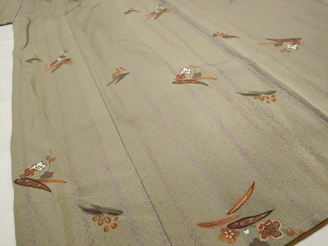 平和屋着物■上質な小紋 松竹梅 金彩 正絹 逸品 未使用 AABH3362st