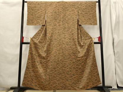 平和屋着物■上質な小紋 草花文 正絹 逸品 AABH3366st