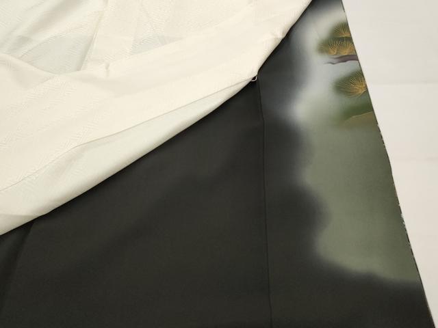 平和屋着物■豪華黒留袖 作家物 人物風景文 暈し染め 金彩 正絹 逸品 AABH3370st