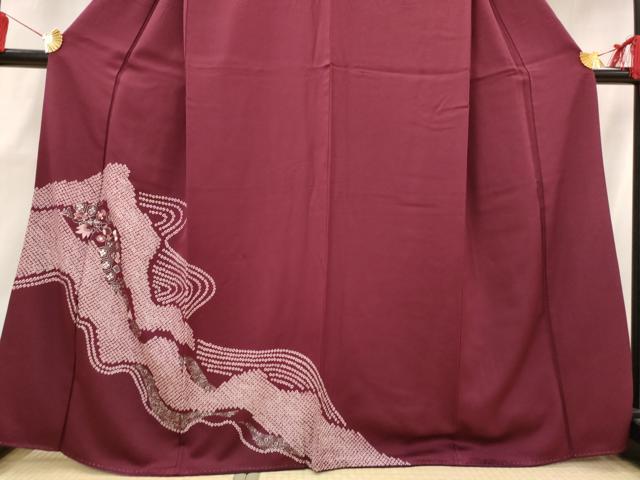 平和屋着物■訪問着 駒刺繍 絞り 吉祥文 銀糸 銀彩 正絹 逸品 AABH3377st