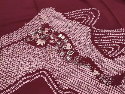 平和屋着物■訪問着 駒刺繍 絞り 吉祥文 銀糸 銀彩 正絹 逸品 AABH3377st