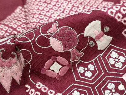平和屋着物■訪問着 駒刺繍 絞り 吉祥文 銀糸 銀彩 正絹 逸品 AABH3377st