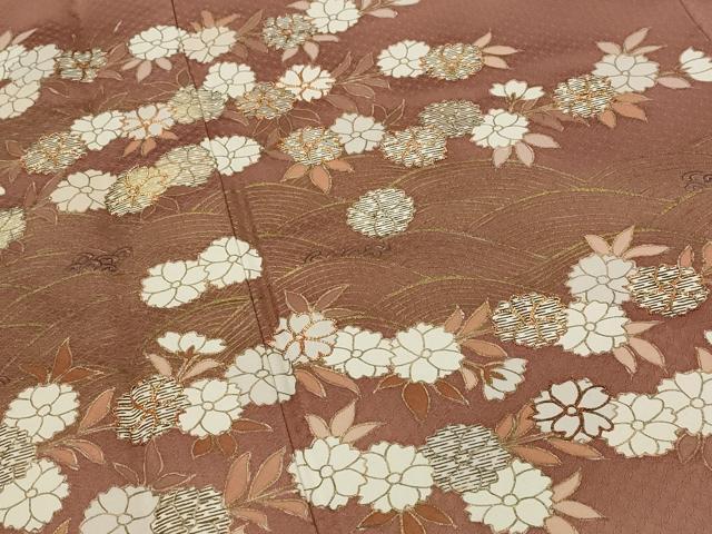 平和屋着物■豪華色留袖 駒刺繍 流水花文 暈し染め 金彩 正絹 逸品 AABH3378st