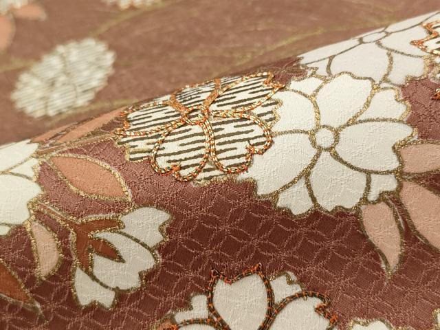 平和屋着物■豪華色留袖 駒刺繍 流水花文 暈し染め 金彩 正絹 逸品 AABH3378st