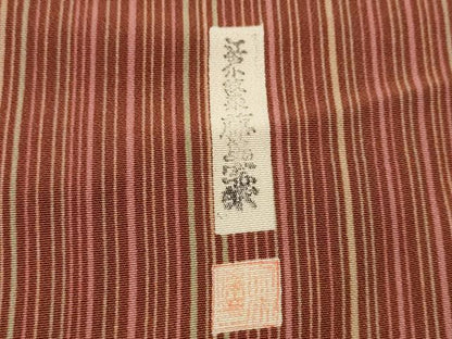 平和屋着物■訪問着 江戸小紋 作家物 青海波文 正絹 逸品 AABH3383st