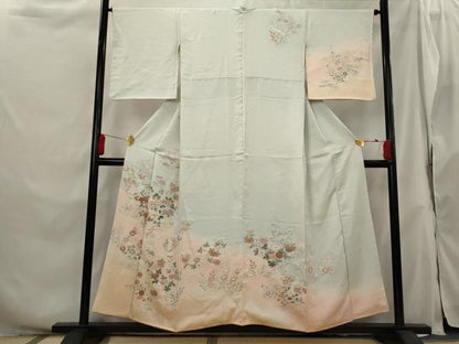 平和屋着物■訪問着 草花文 暈し染め 金彩 正絹 逸品 AABH3391st