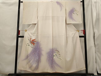 平和屋着物■訪問着 花鳥文 暈し染め 正絹 逸品 AABH3394st