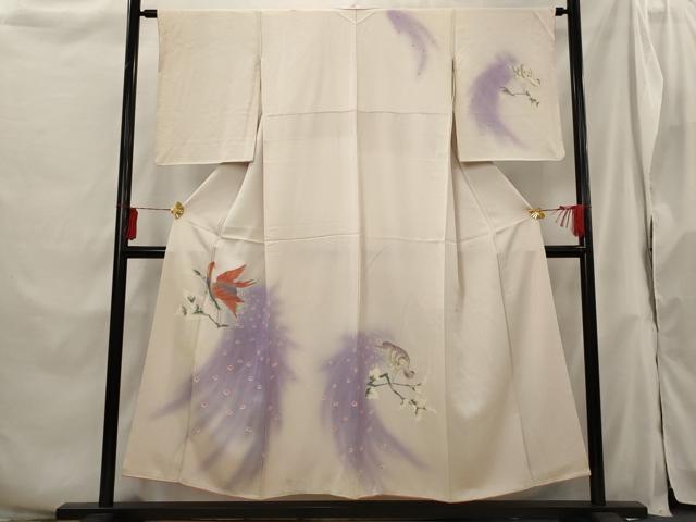 平和屋着物■訪問着 花鳥文 暈し染め 正絹 逸品 AABH3394st