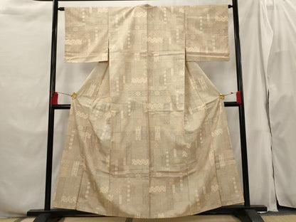 平和屋着物■本場染大島紬 短冊花文 正絹 逸品 AABH3402st