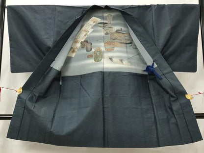 平和屋着物■男性　本場大島紬　アンサンブル　80亀甲　総詰め　正絹　逸品　AABH3410st