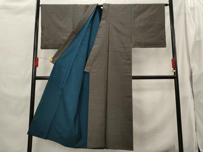 平和屋着物■男性　本場大島紬　アンサンブル　格子　正絹　逸品　AABH3412st