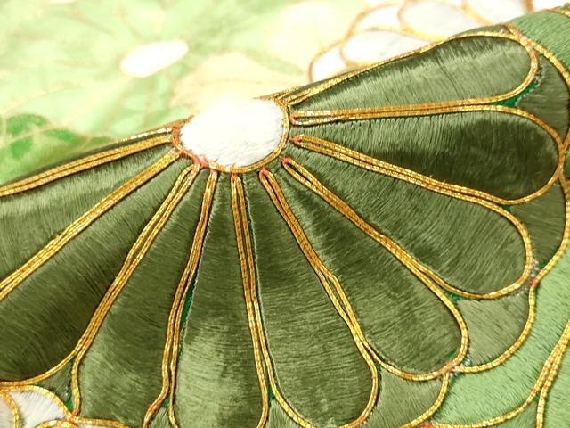 平和屋着物■豪華振袖 駒刺繍 流水花文 金彩 正絹 逸品 AABH3423st