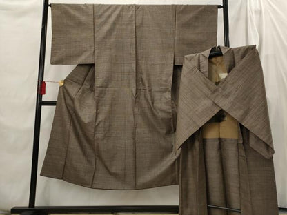 平和屋着物■男性　本場大島紬　アンサンブル　100亀甲　正絹　逸品　AABH3424st