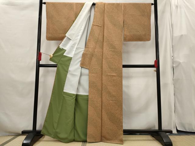 平和屋着物■上質な小紋 斜縞 正絹 逸品 未使用 AABH3431st