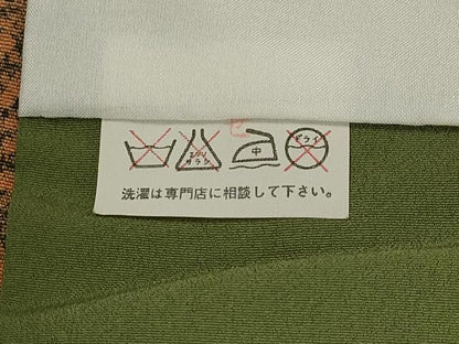 平和屋着物■上質な小紋 斜縞 正絹 逸品 未使用 AABH3431st