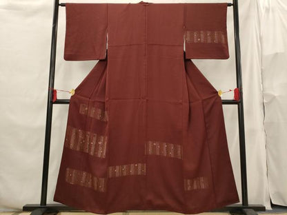 平和屋着物■訪問着 横段花文 金彩 正絹 逸品 AABH3435st