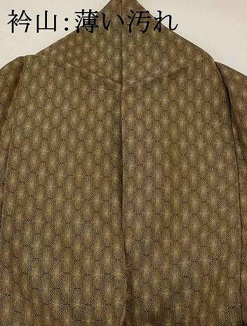 平和屋着物■上質な紬　幾何学　正絹　逸品　AABH3447st