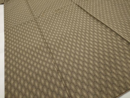 平和屋着物■上質な紬　幾何学　正絹　逸品　AABH3447st
