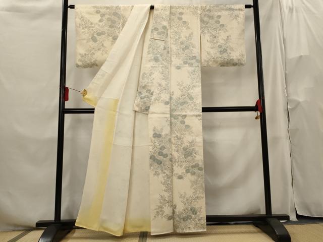 平和屋着物■上質な小紋 草花文 正絹 逸品 AABH3449st
