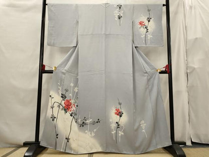平和屋着物■訪問着　草花文　暈し染め　正絹　逸品　AABH3450st