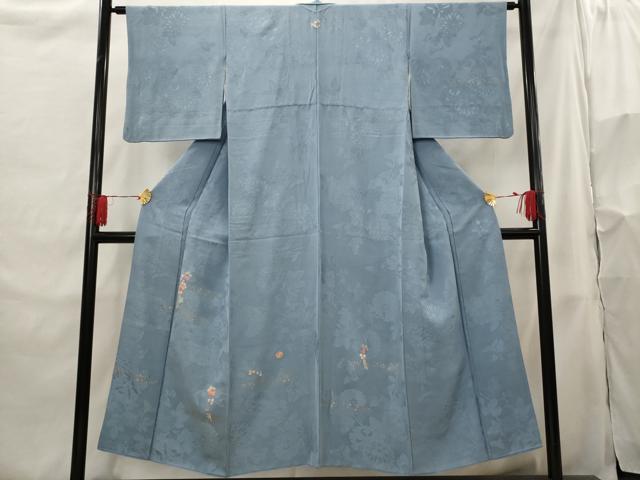 平和屋着物■訪問着　刺繍　舞花文　金糸　金彩　正絹　逸品　AABH3454st