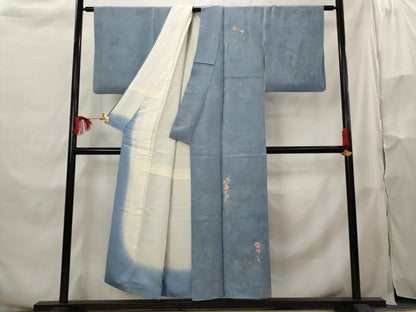 平和屋着物■訪問着　刺繍　舞花文　金糸　金彩　正絹　逸品　AABH3454st