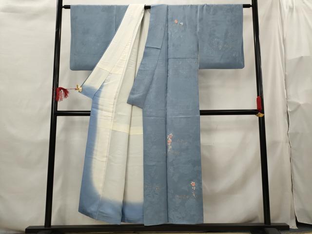 平和屋着物■訪問着　刺繍　舞花文　金糸　金彩　正絹　逸品　AABH3454st