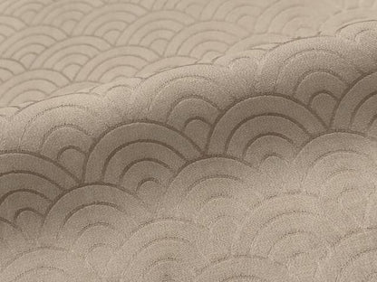 平和屋着物■上質な色無地　青海波地紋　梅染色　正絹　逸品　AABH3455st