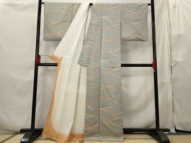 平和屋着物■上質な小紋 芝草文 正絹 逸品 AABH3462st