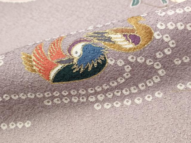 平和屋着物■訪問着 花鳥文 暈し染め 金彩 正絹 逸品 AABH3482st