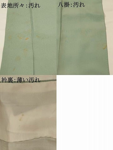 平和屋着物■上質な色無地 花唐草地紋 薄青色 正絹 逸品 AABH3492st