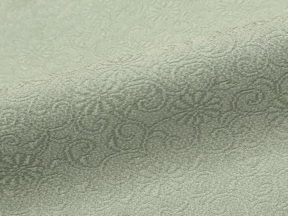 平和屋着物■上質な色無地 花唐草地紋 薄青色 正絹 逸品 AABH3492st