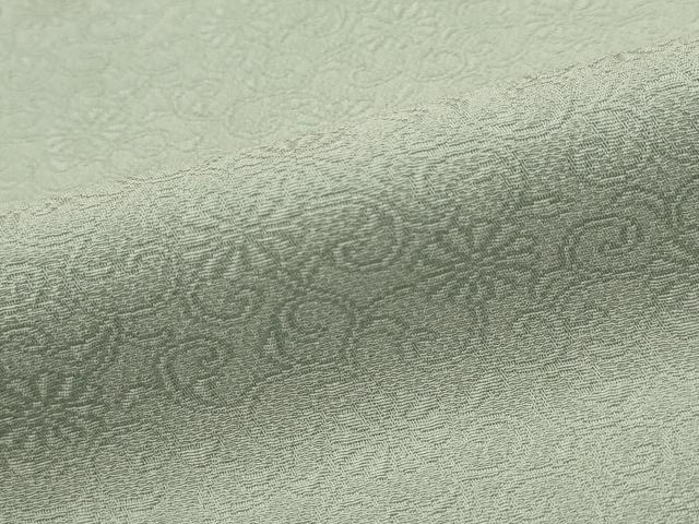 平和屋着物■上質な色無地 花唐草地紋 薄青色 正絹 逸品 AABH3492st