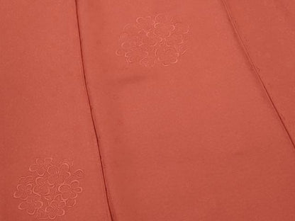 平和屋着物■無地絵羽訪問着　花丸地紋　紅樺色　正絹　逸品　AABH3493st