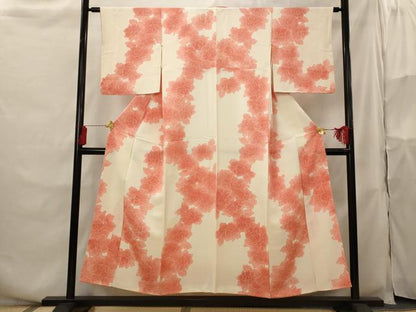 平和屋着物■上質な小紋 花繋文 正絹 逸品 AABH3496st