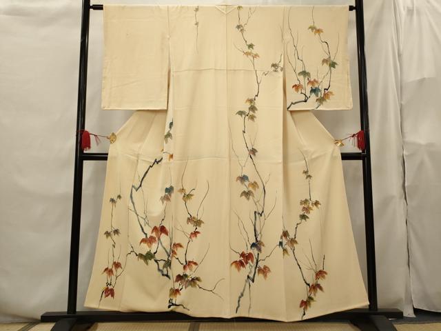 平和屋着物■訪問着 枝葉文 正絹 逸品 AABH3500st