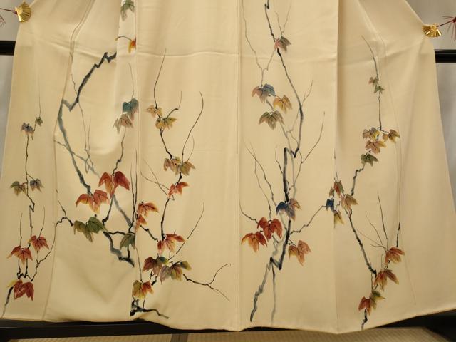 平和屋着物■訪問着 枝葉文 正絹 逸品 AABH3500st