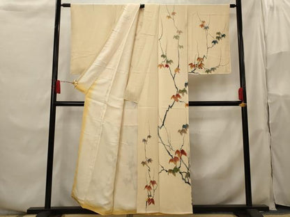 平和屋着物■訪問着 枝葉文 正絹 逸品 AABH3500st