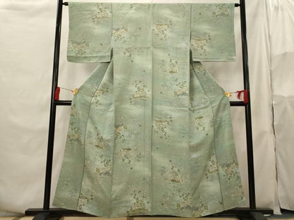 平和屋着物■上質な小紋 風景文 暈し染め 正絹 逸品 AABH3502st