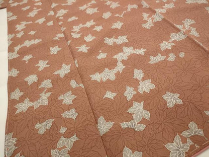 平和屋着物■上質な小紋　舞葉文　正絹　逸品　未使用　AABH3503st