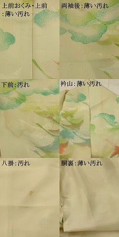平和屋着物■上質な小紋 飛鶴文 暈し染め 金糸 正絹 逸品 AABH3505st