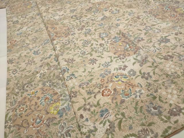 平和屋着物■上質な小紋 更紗花文 正絹 逸品 AABH3507st