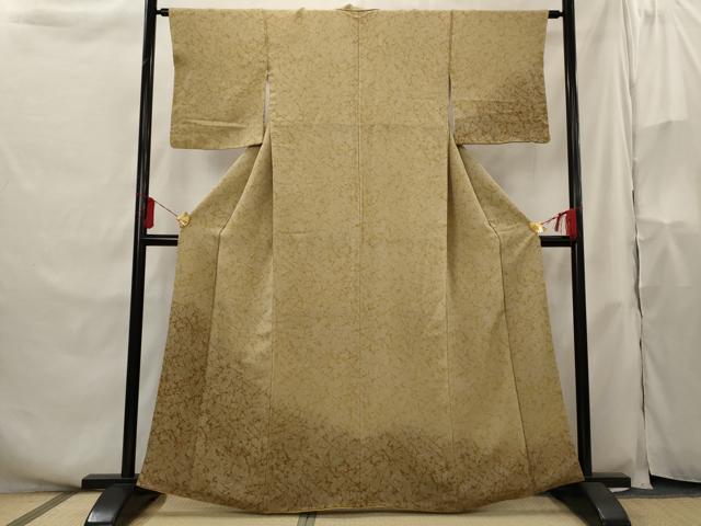 平和屋着物■訪問着　幾何学文様　鬼しぼ縮緬　正絹　逸品　AABH3510st