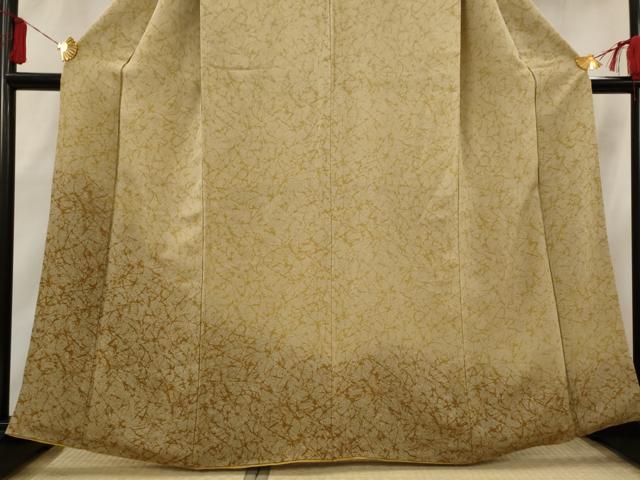 平和屋着物■訪問着　幾何学文様　鬼しぼ縮緬　正絹　逸品　AABH3510st