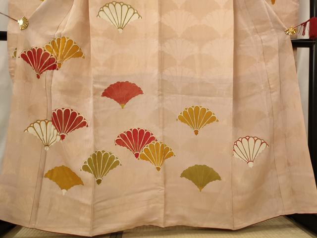 平和屋着物■豪華振袖　駒刺繍　花青海波文　金彩　金通し地　正絹　逸品　AABH3537st