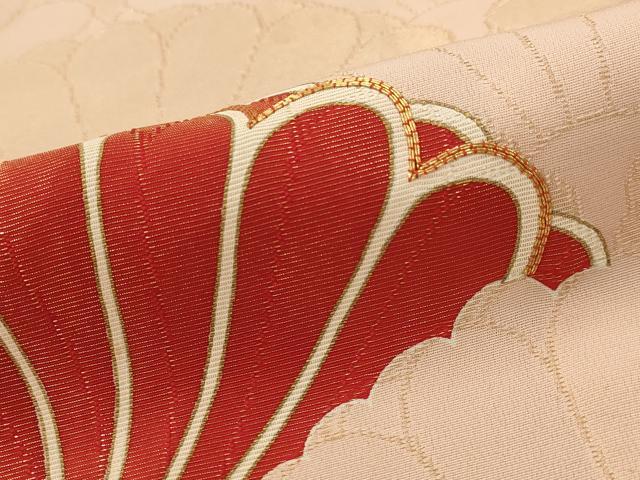 平和屋着物■豪華振袖　駒刺繍　花青海波文　金彩　金通し地　正絹　逸品　AABH3537st