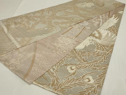 平和屋着物◎丸帯 唐織 鳳凰文 金銀糸 正絹 逸品 AABH3588ou