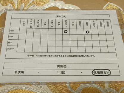 平和屋着物◎六通柄袋帯 唐織 草花文 金銀糸 正絹 逸品 AABH3594ou